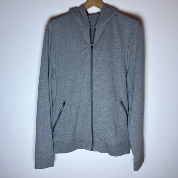 Lululemon Men's Cross Cut Zip Up Hooded Sweatshirt - Size Large - Picture 2 of 9